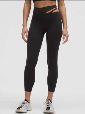lululemon athletica Black High-Rise Strappy-Waist Leggings